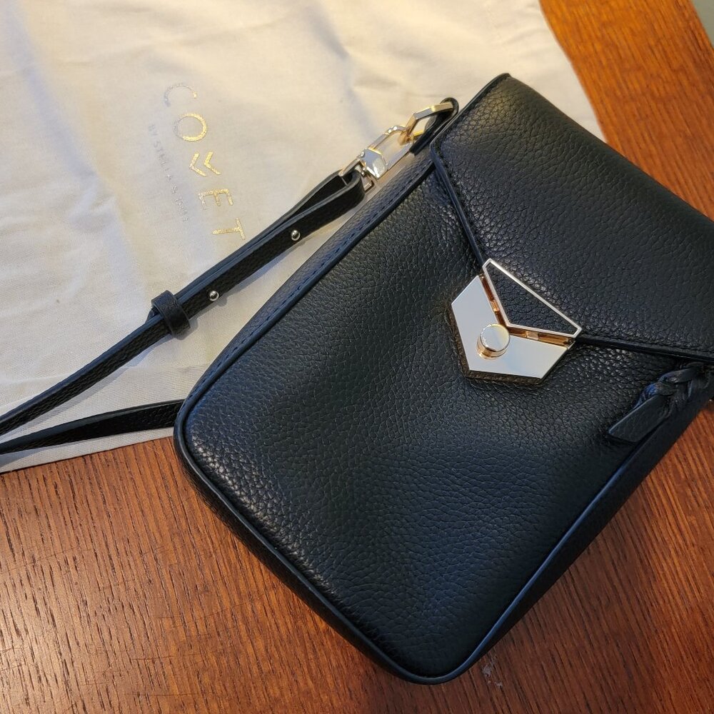 Stella and Dot Leather Covet Crossbody Black
